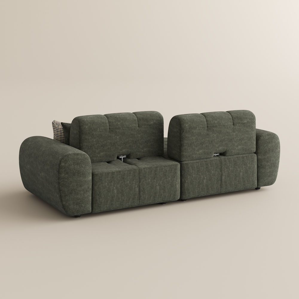 Green Chenille Modular Sofas