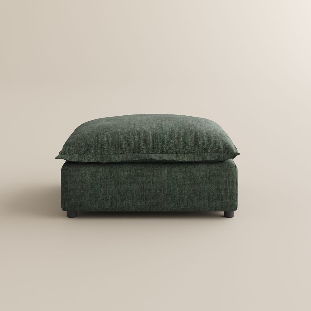 Green Cotton and Linen Modular Sofas