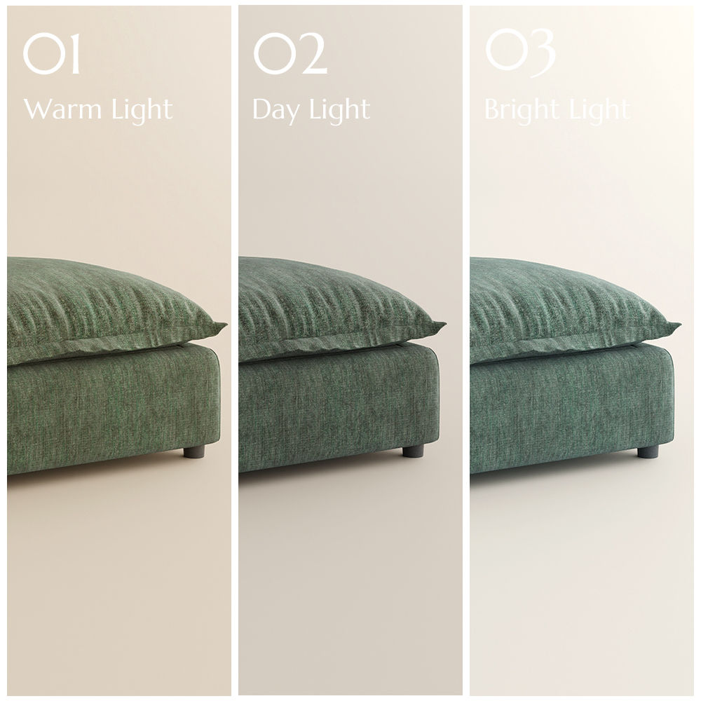 Cotton Linen Green Cotton and Linen Modular Sofas