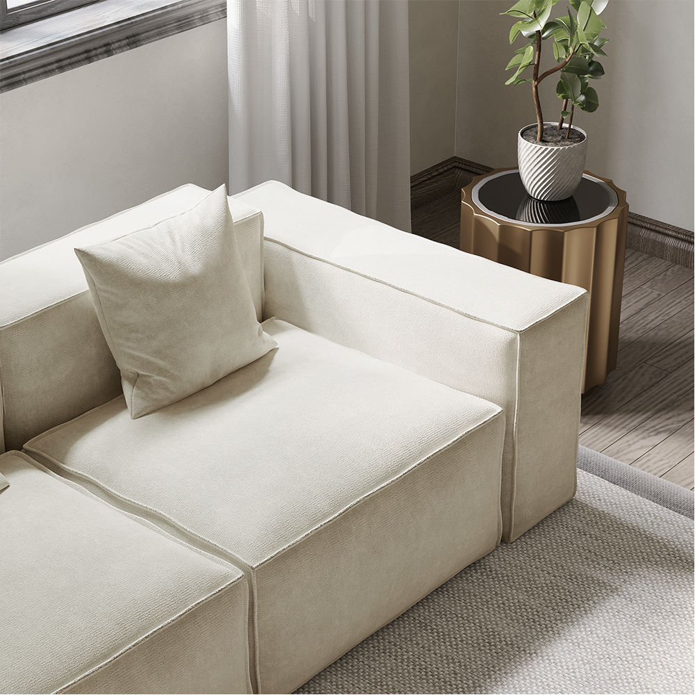 Fabric Beige Fabric Modular Sofas