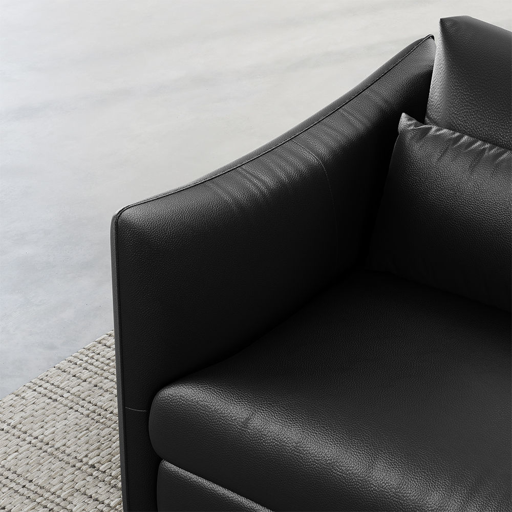 Black Leather Modular Sofas
