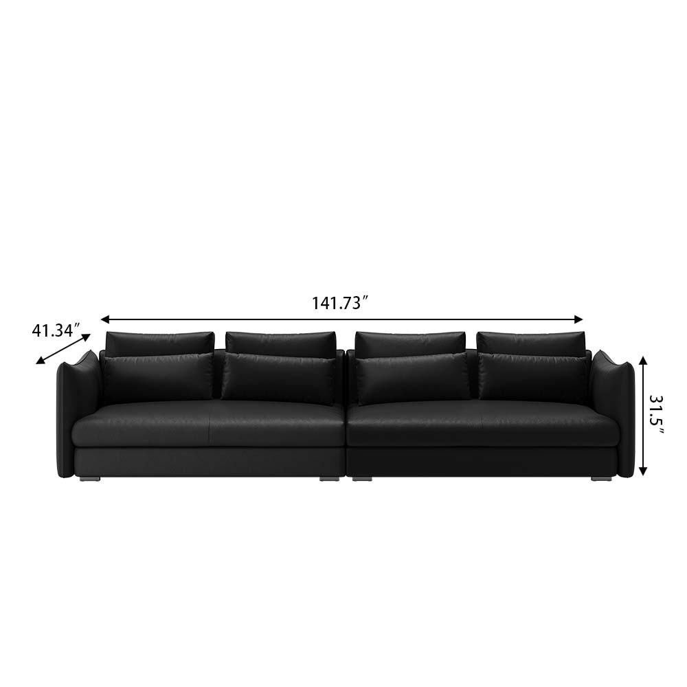Black Leather Modular Sofas