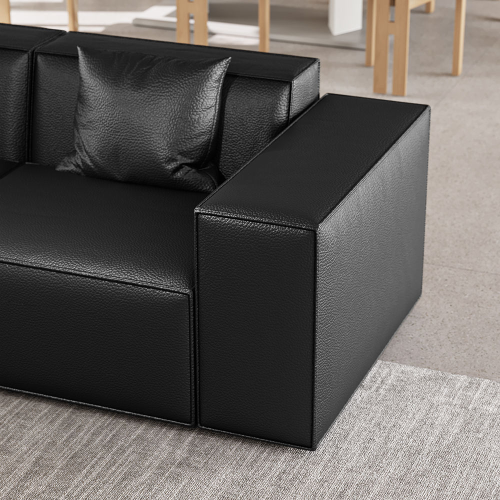 Leather Black Leather Modular Sofas