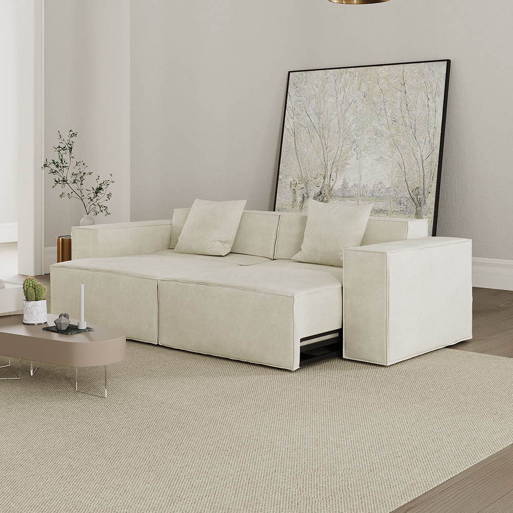 Modular Sofas Rice white Fabric Modular Sofas