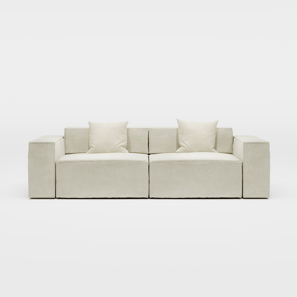 Oversized Rice white Fabric Modular Sofas