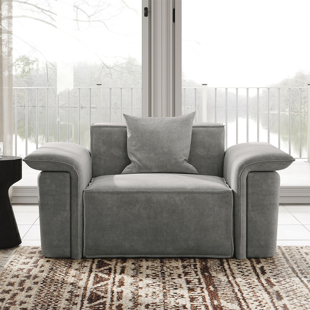 Light Gray Fabric Modular Sofas