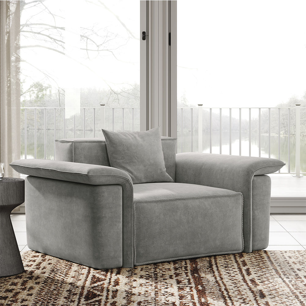 Light Gray Fabric Modular Sofas