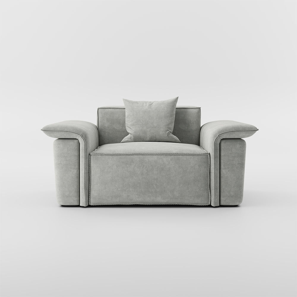 Light Gray Fabric Modular Sofas