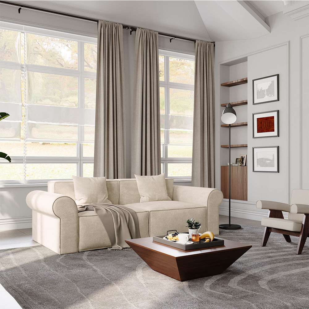 Fabric Beige Fabric Modular Sofas