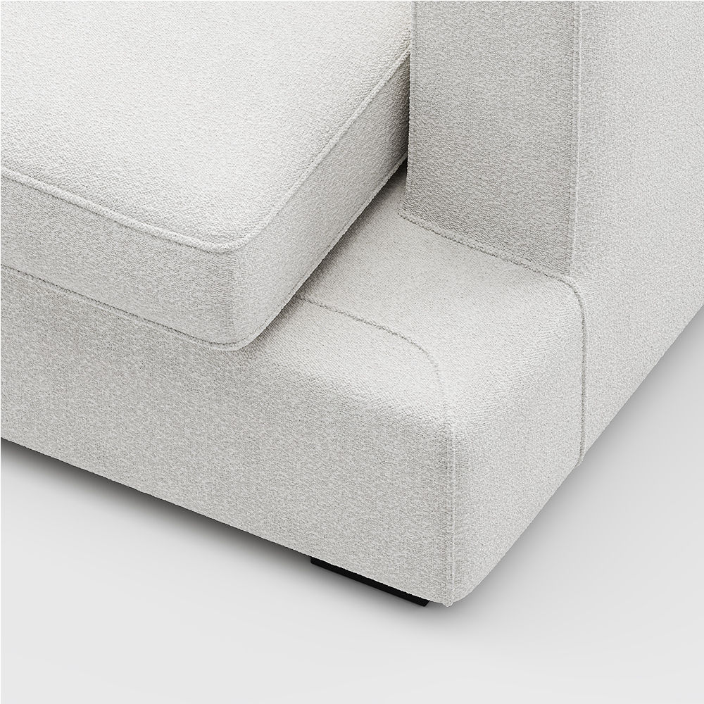 Partly Assemble White Fabric Modular Sofas