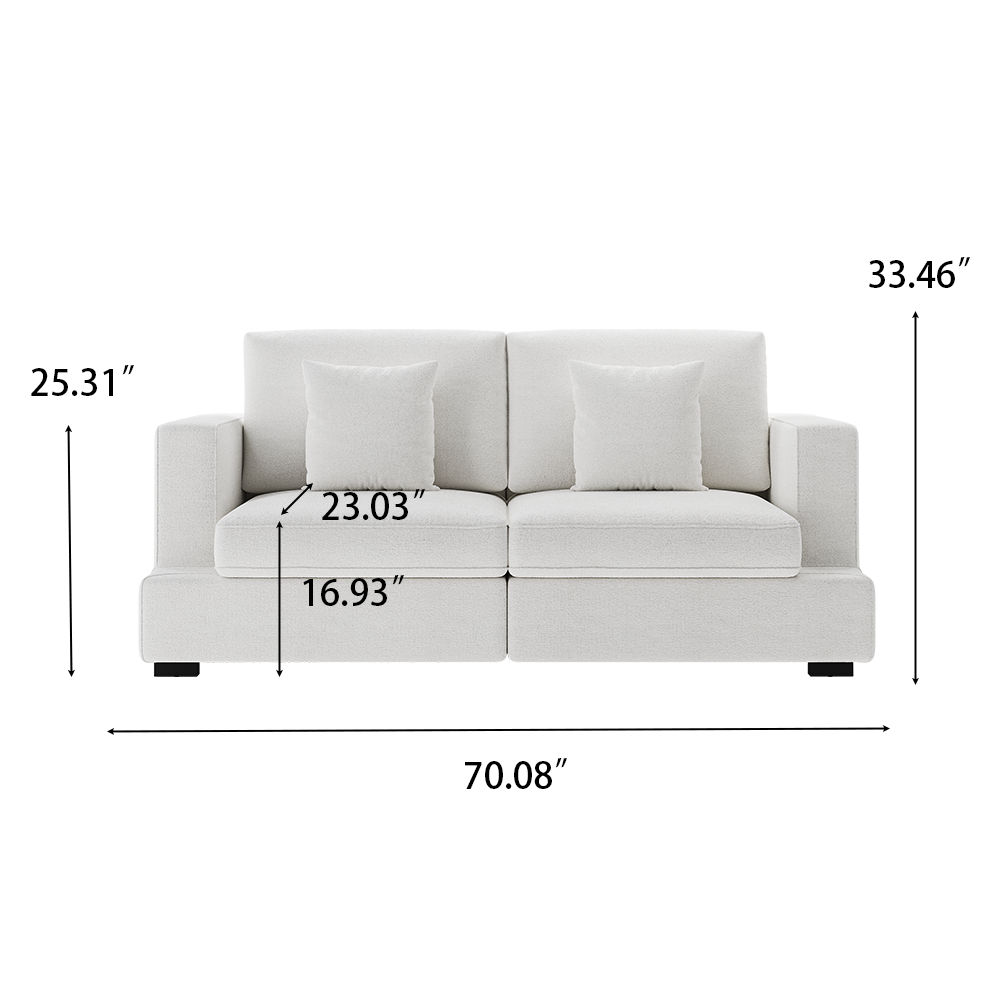 Modern White Fabric Modular Sofas