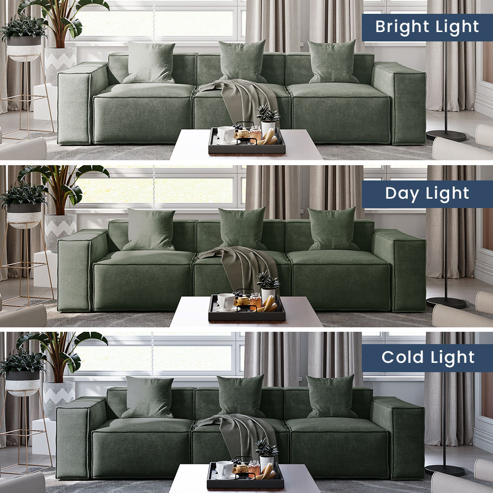 Fabric Green Fabric Modular Sofas