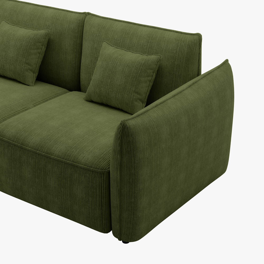 Modular Sofas Green Corduroy Modular Sofas