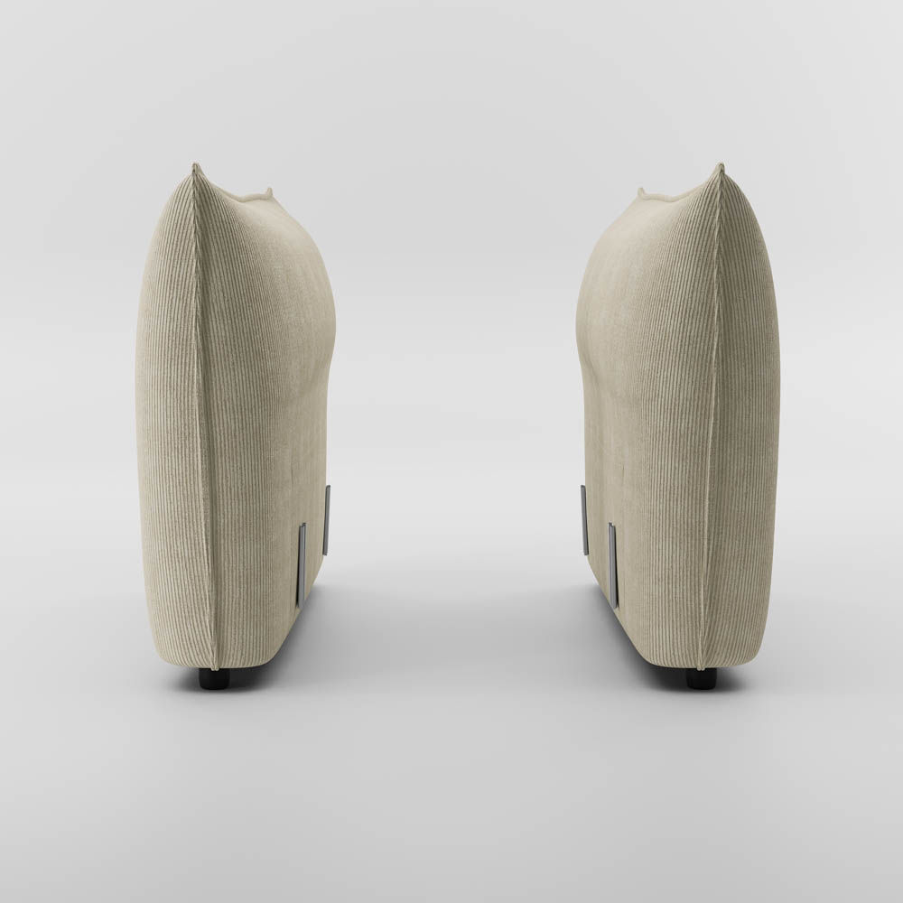 U-Shaped Sofas Beige Corduroy Modular Sofas