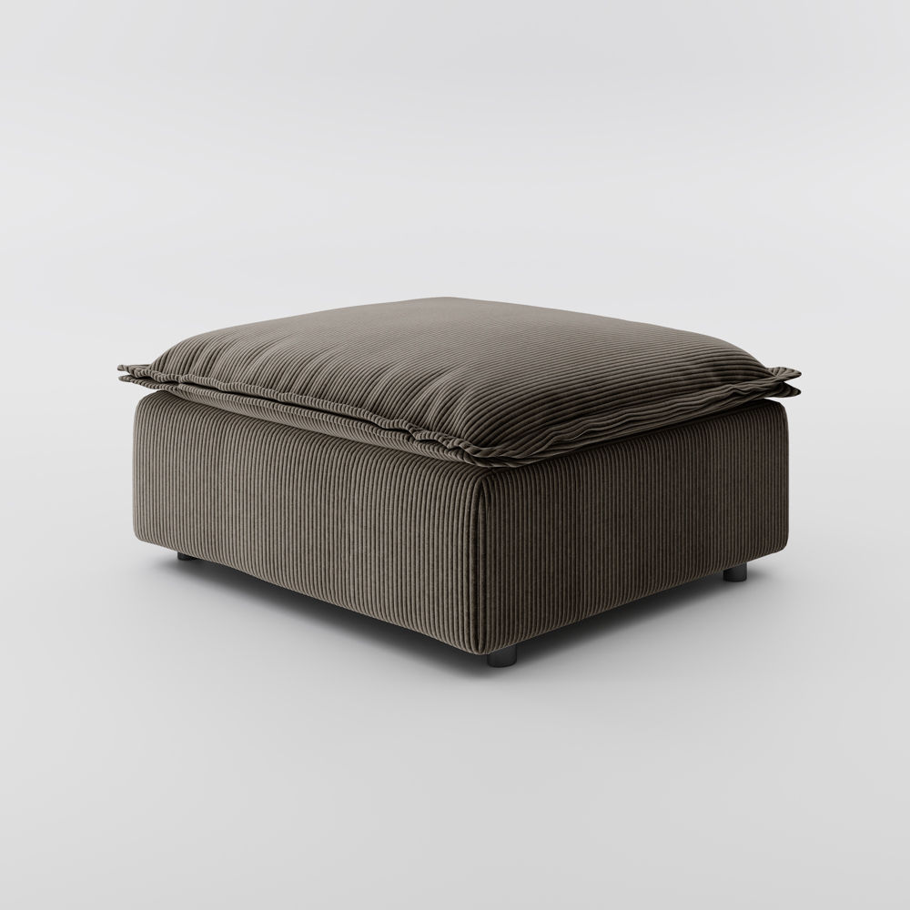 Reversible Brown Corduroy Modular Sofas