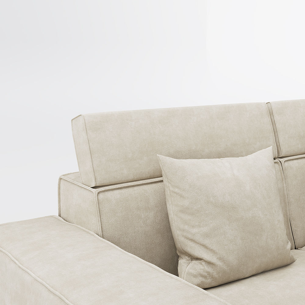 Fabric Beige Fabric Modular Sofas