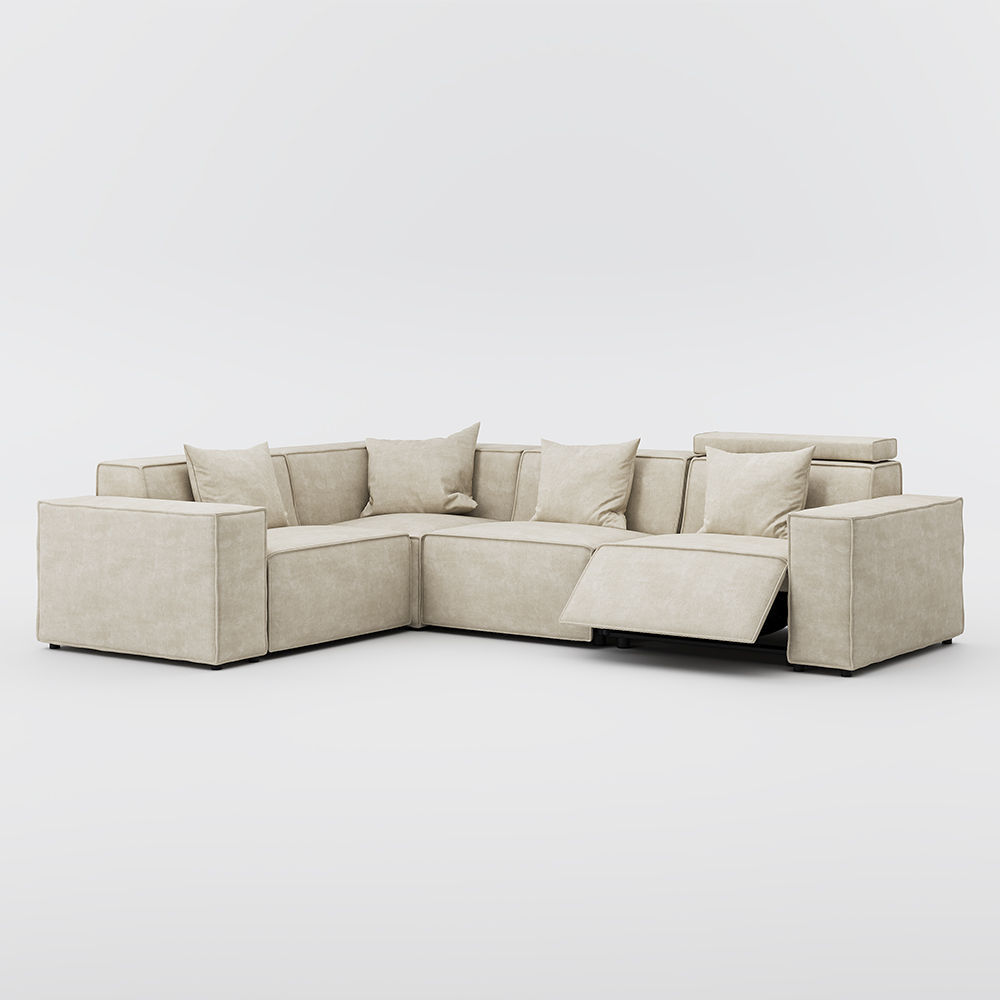 Fabric Beige Fabric Modular Sofas