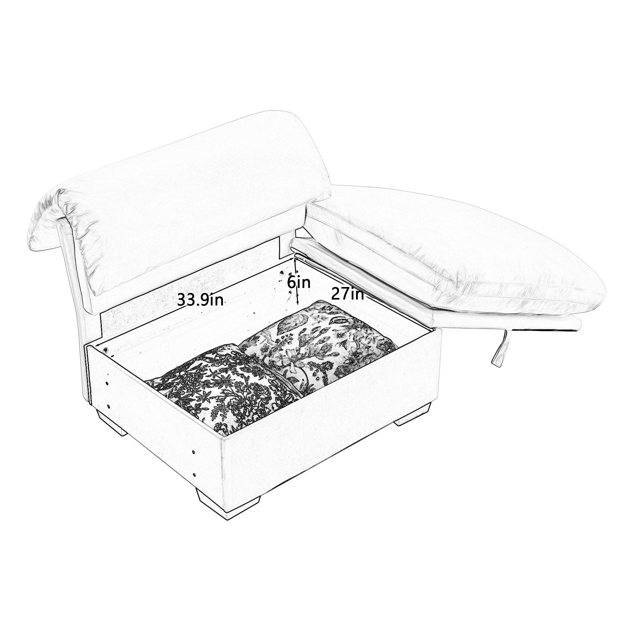 Sectionals Rice white Velvet Modular Sofas