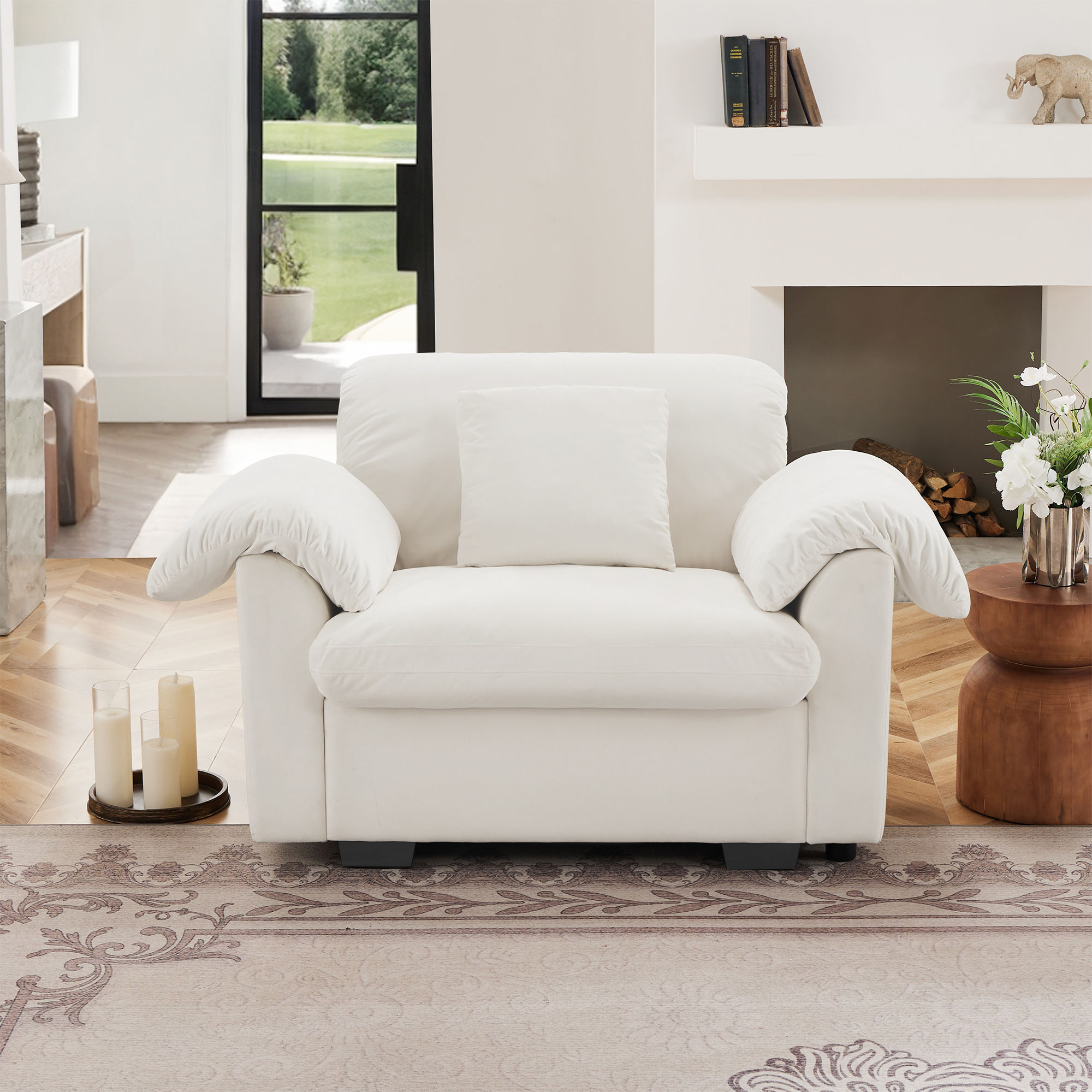 Modular Sofas Rice white Velvet Modular Sofas