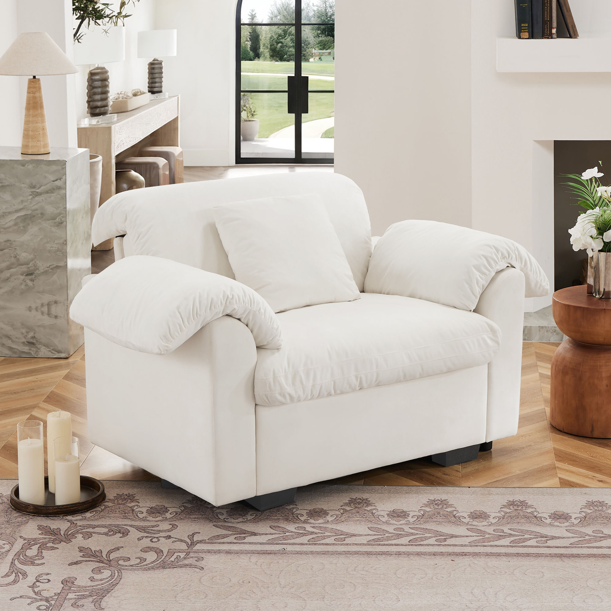 Modular Sofas Rice white Velvet Modular Sofas