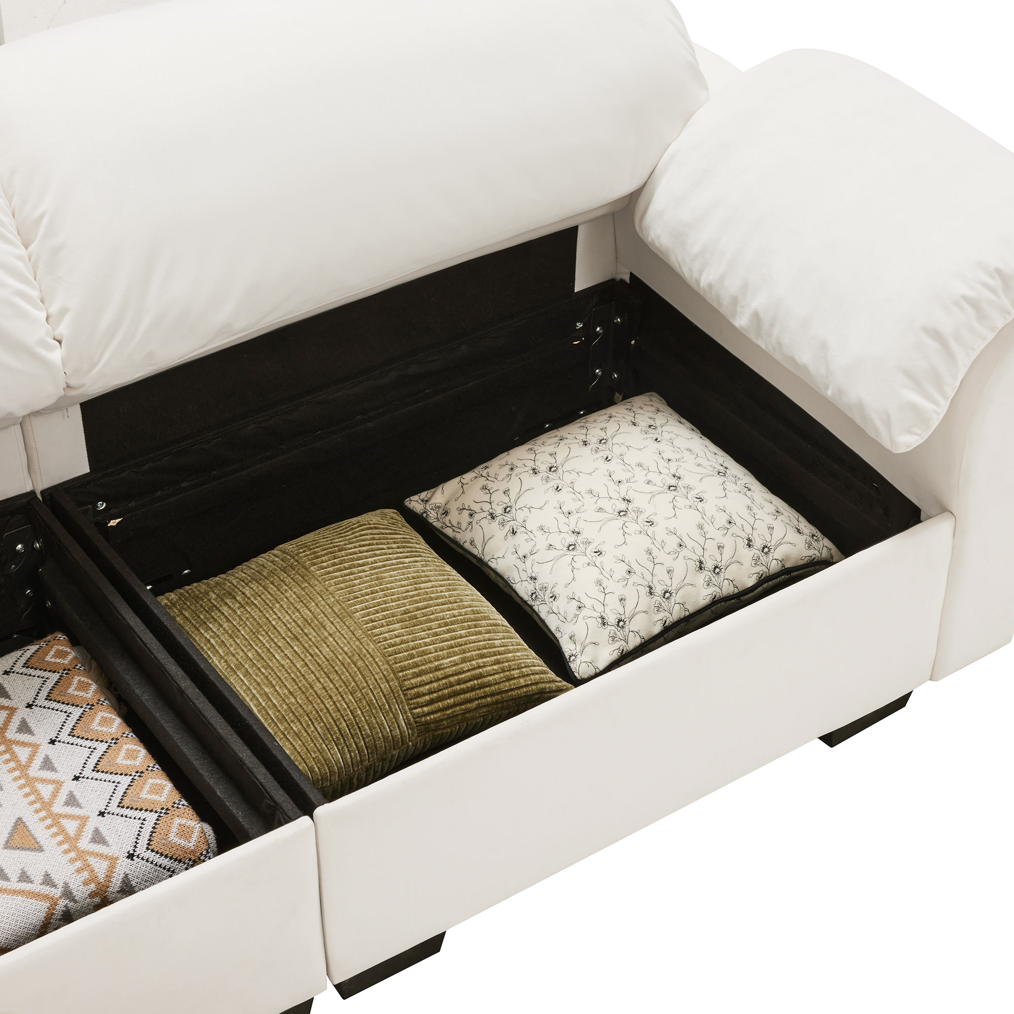 Sectionals Rice white Velvet Modular Sofas