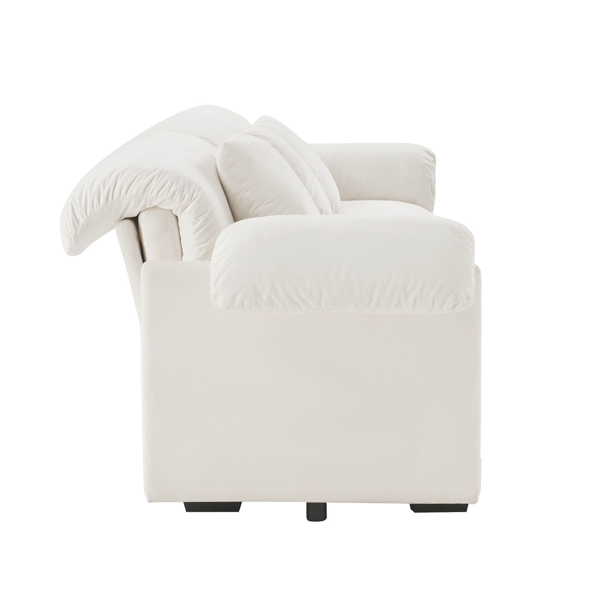 Modular Sofas Rice white Velvet Modular Sofas
