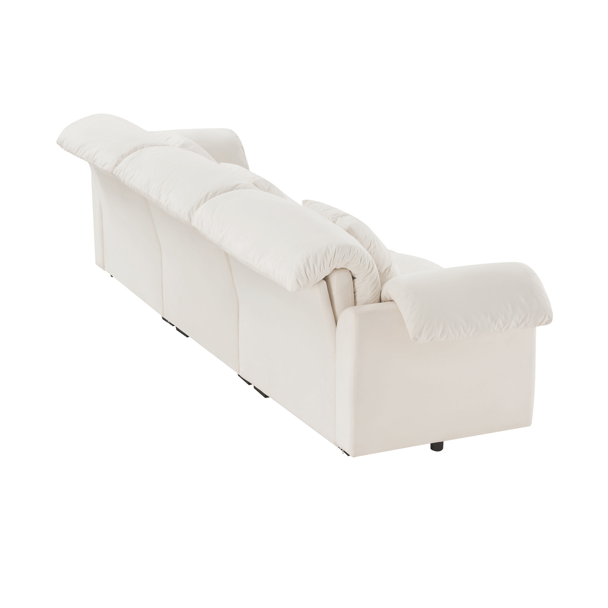 Partly Assemble Rice white Velvet Modular Sofas