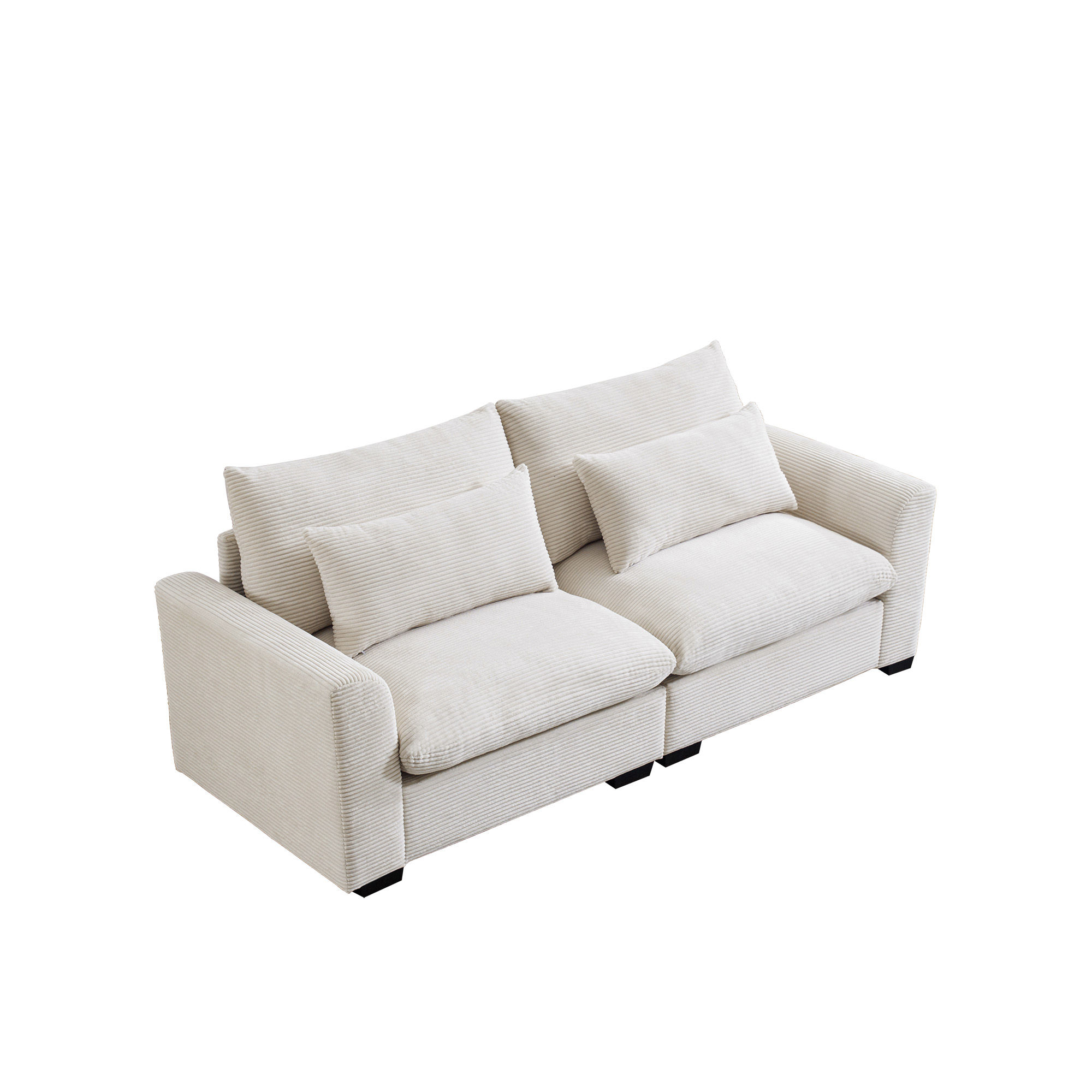 Sofas & Loveseats Rice white Corduroy Modular Sofas