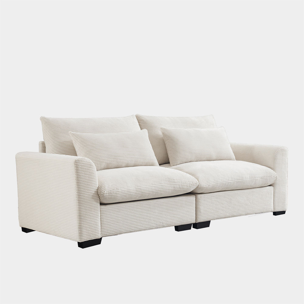 Sectionals Rice white Corduroy Modular Sofas