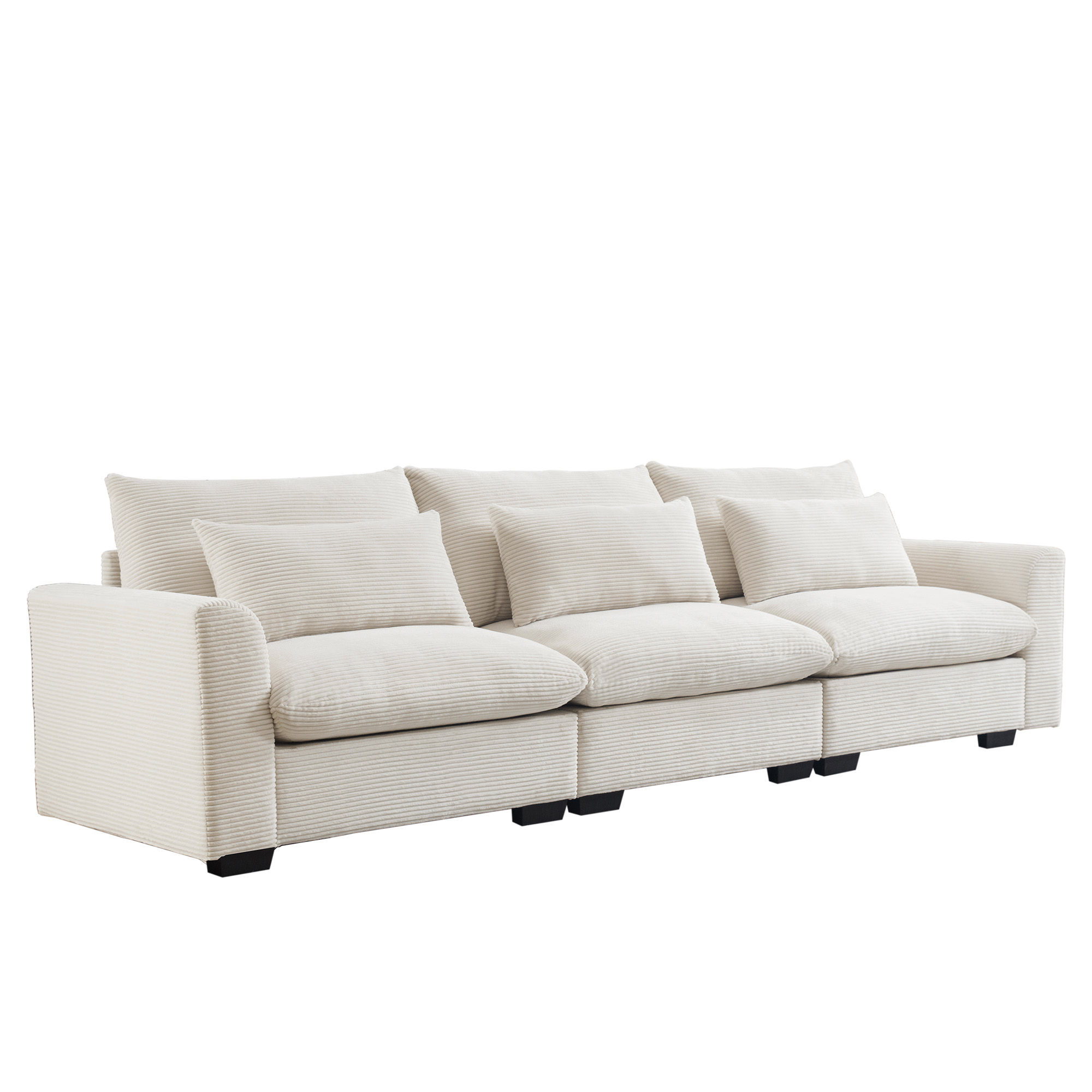 Modular Sofas Rice white Corduroy Modular Sofas