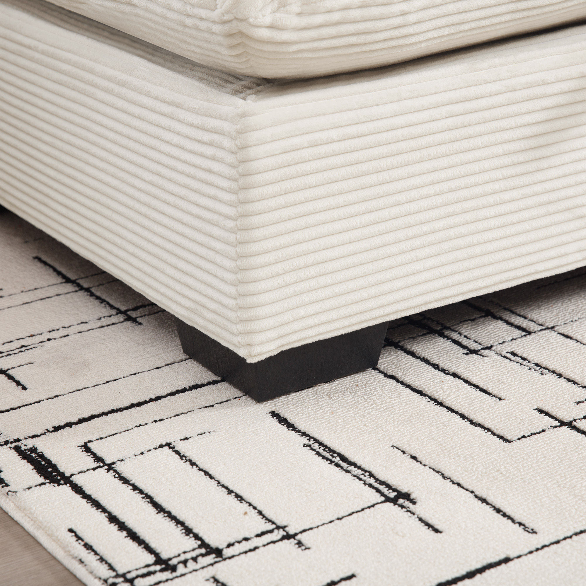 Modular Sofas Rice white Corduroy Modular Sofas