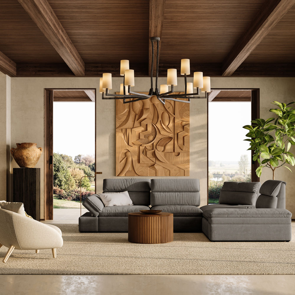 Gray Fabric Modular Sofas