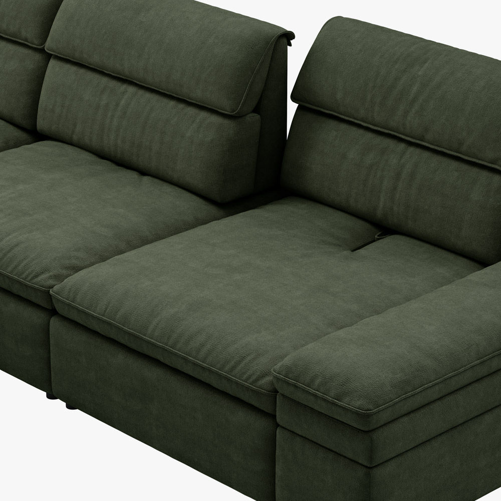 Green Fabric Modular Sofas