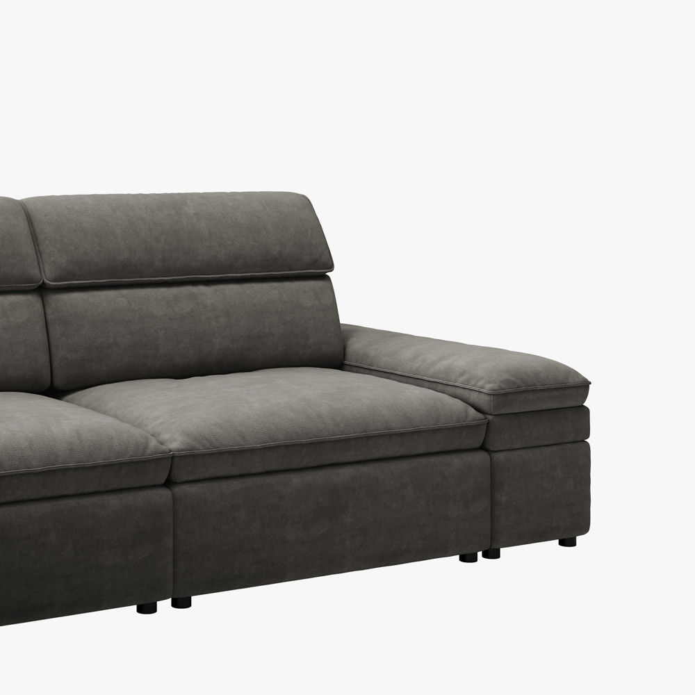 Fabric Gray Fabric Modular Sofas