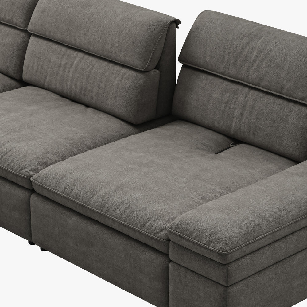 for 4 Gray Fabric Modular Sofas
