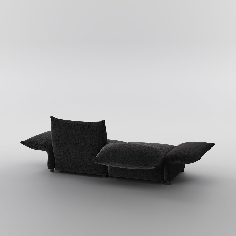 Chenille Black Chenille Modular Sofas