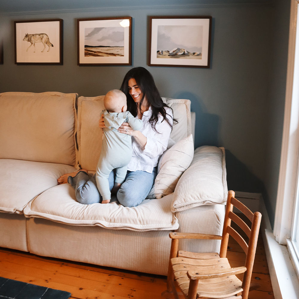 Pet Friendly Beige Corduroy Modular Sofas