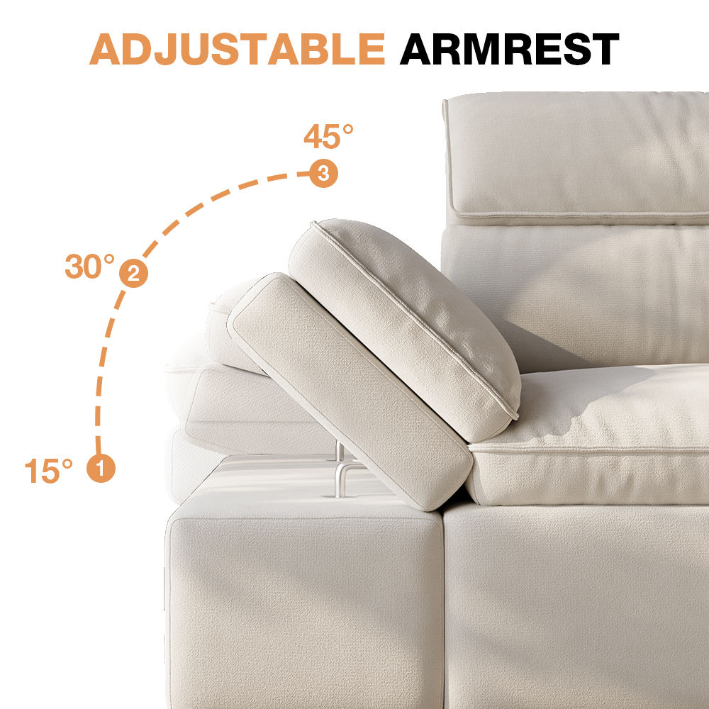 Fabric Beige Fabric Modular Sofas