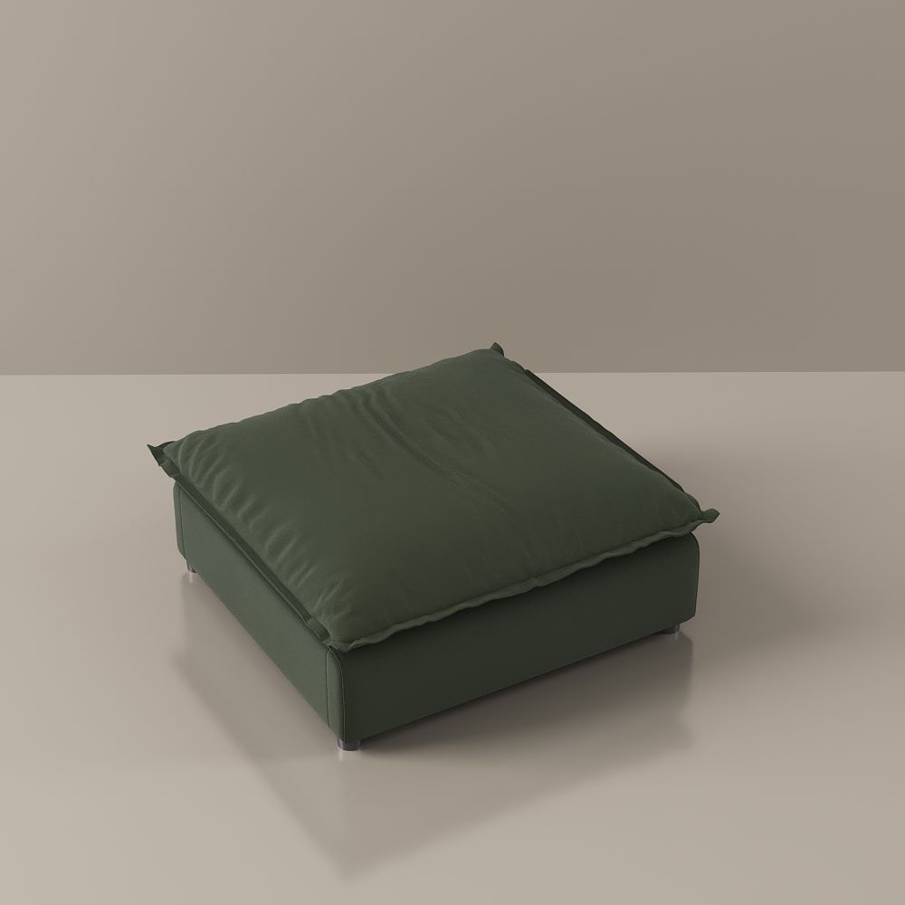 Color Matching Green Suede Fabric Modular Sofas