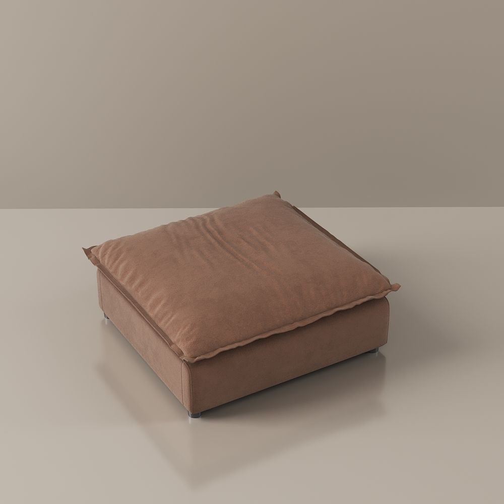 Pet Friendly Brown Suede Fabric Modular Sofas