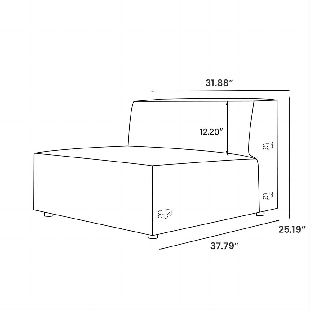 Washable Beige Fabric Modular Sofas