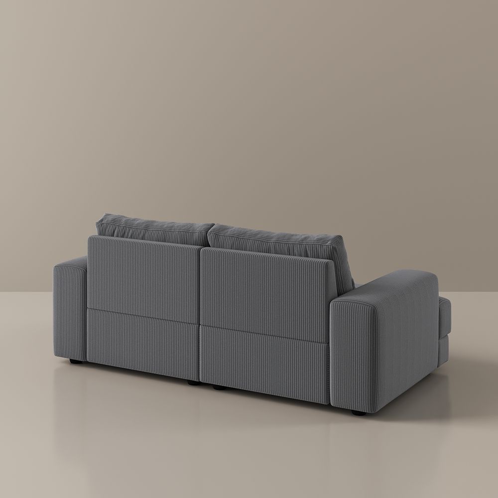 Office Gray Corduroy Modular Sofas