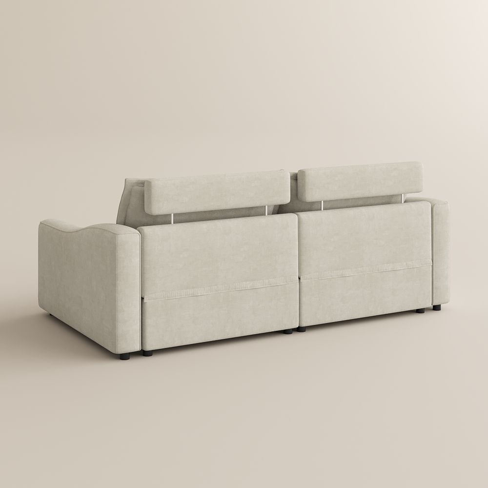 Modular Sofas Beige Cotton Linen Modular Sofas