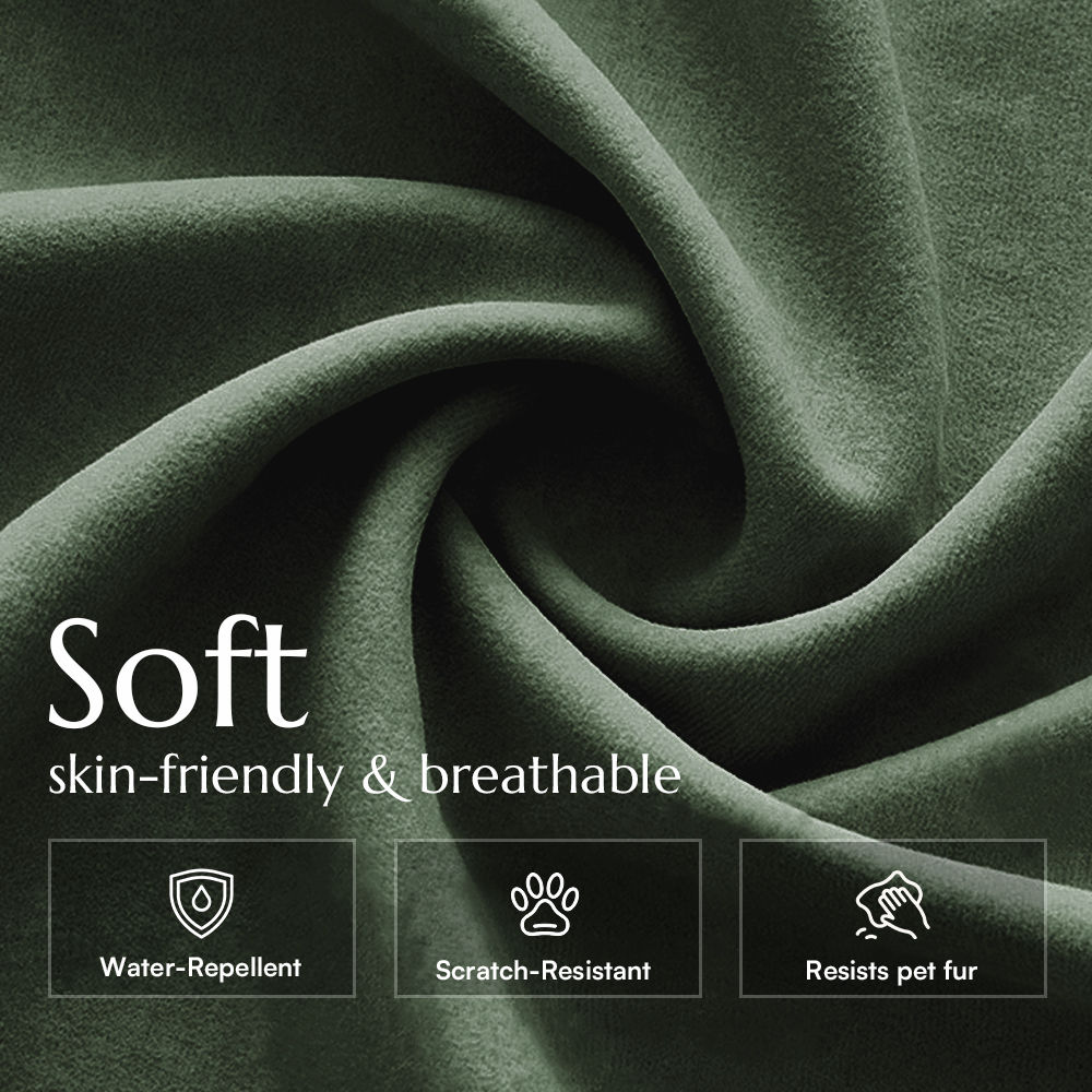 Living Room Green Fabric Modular Sofas
