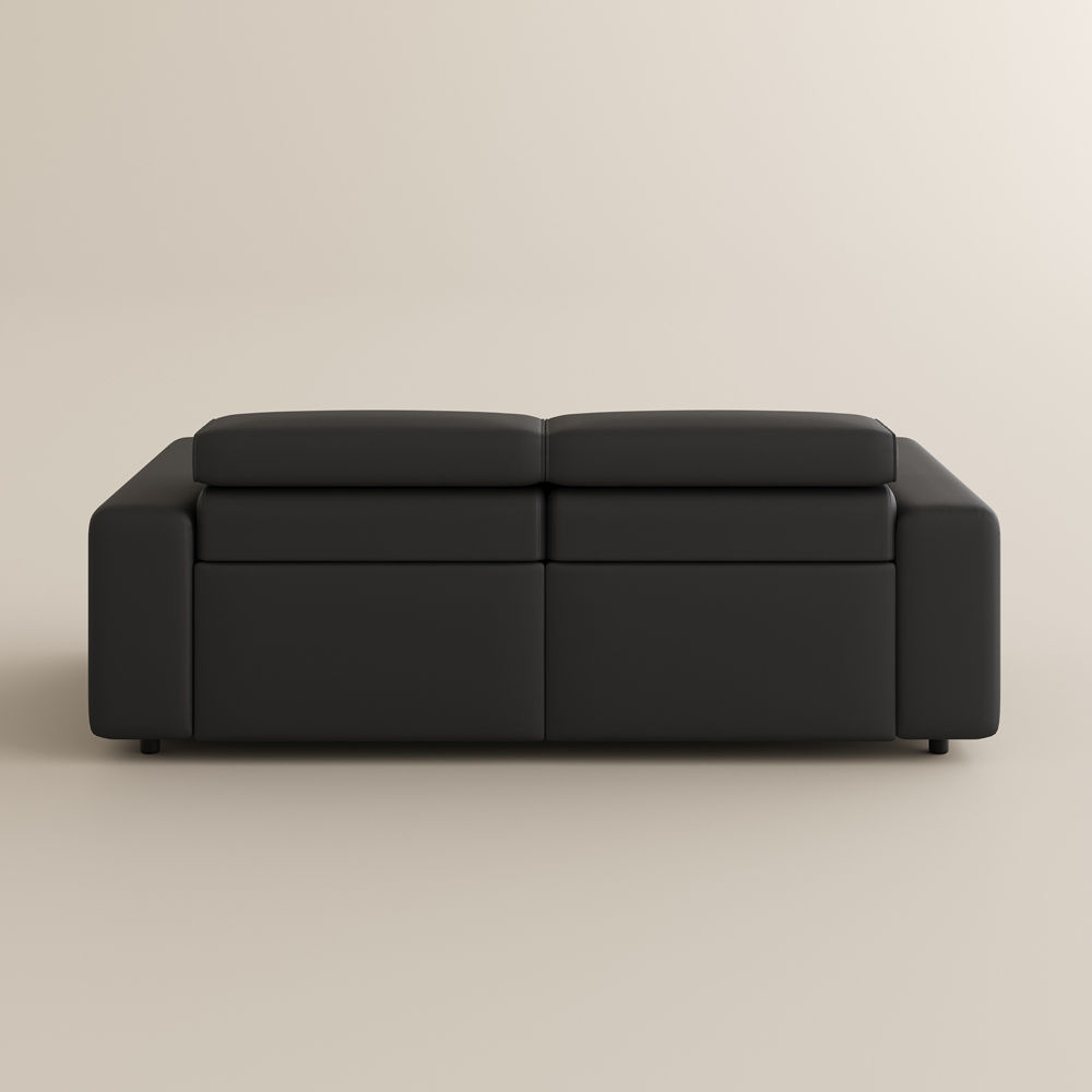 Partly Assemble Black Eco-friendly Microfiber Leather Modular Sofas