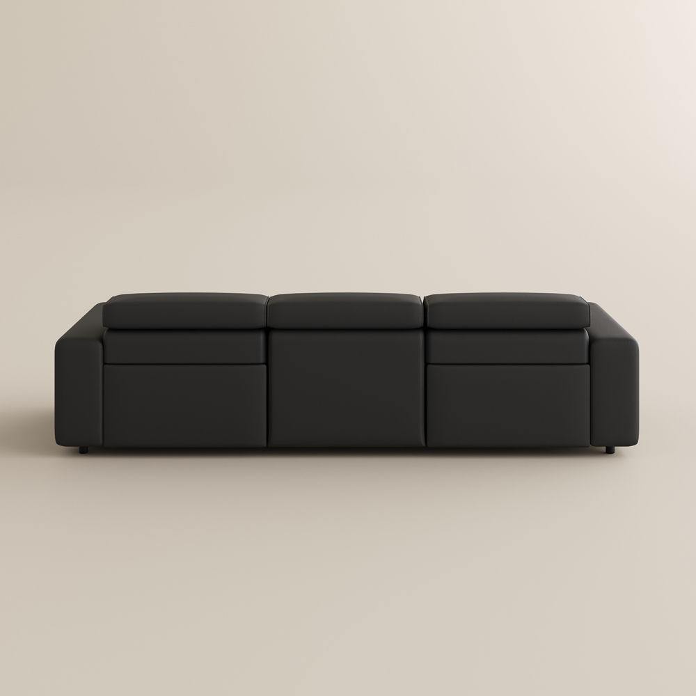 Power Reclining Sofas Black Eco-friendly Microfiber Leather Modular Sofas