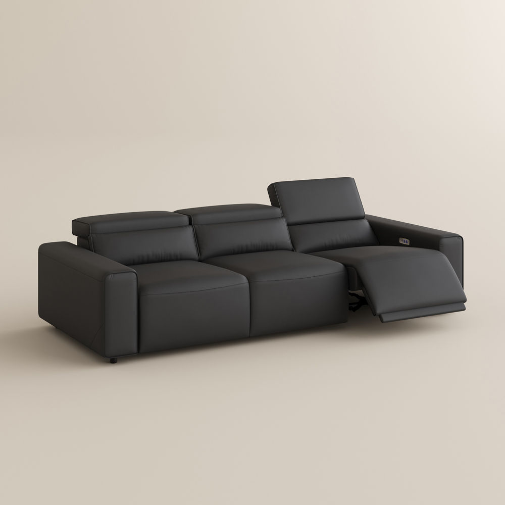 Sectionals Black Eco-friendly Microfiber Leather Modular Sofas