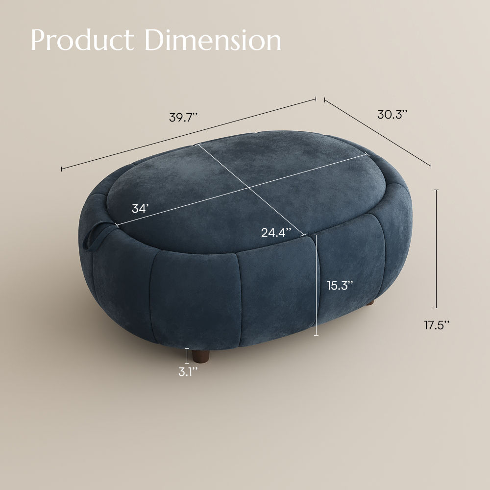Single Seat Blue Velvet Modular Sofas