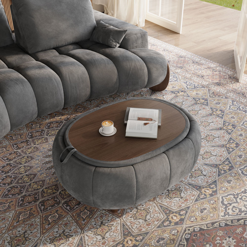 Grey Grey Velvet Modular Sofas