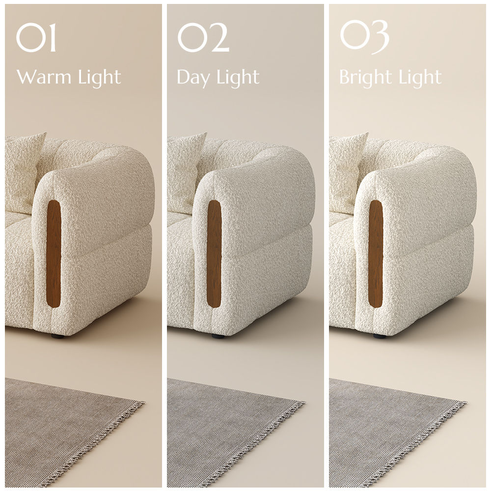 Medium Beige Bouclé Modular Sofas